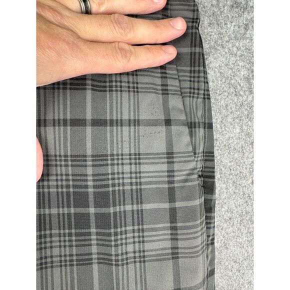 Nike Golf Pants Mens 36x32 Gray Plaid Straight Dri Fit‎ Tour Tech Tartan - Picture 4 of 7